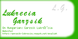 lukrecia garzsik business card